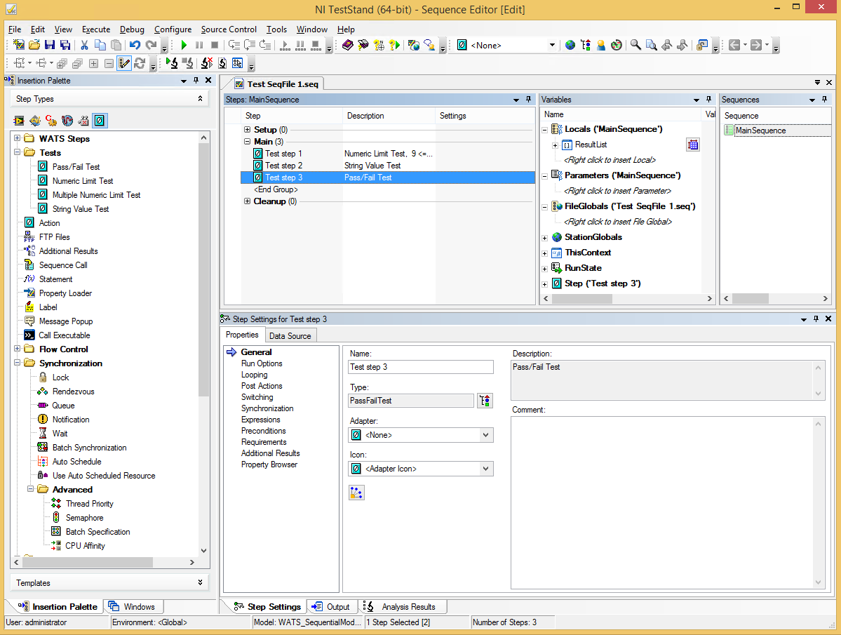 Display and execute command lines from within a TestStand sequence file -  NI Community